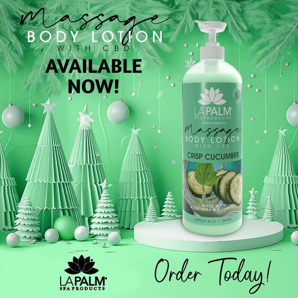 La Palm Massage Body Lotion 36oz - Cucumber