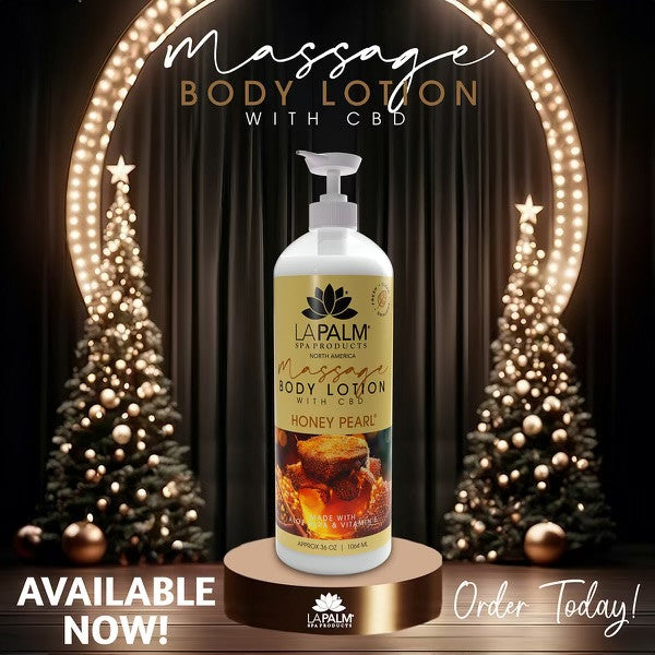 La Palm Massage Body Lotion 36oz - Honey Pearl