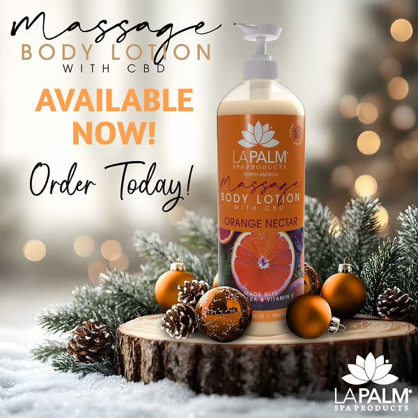 La Palm Massage Body Lotion 36oz - Orange