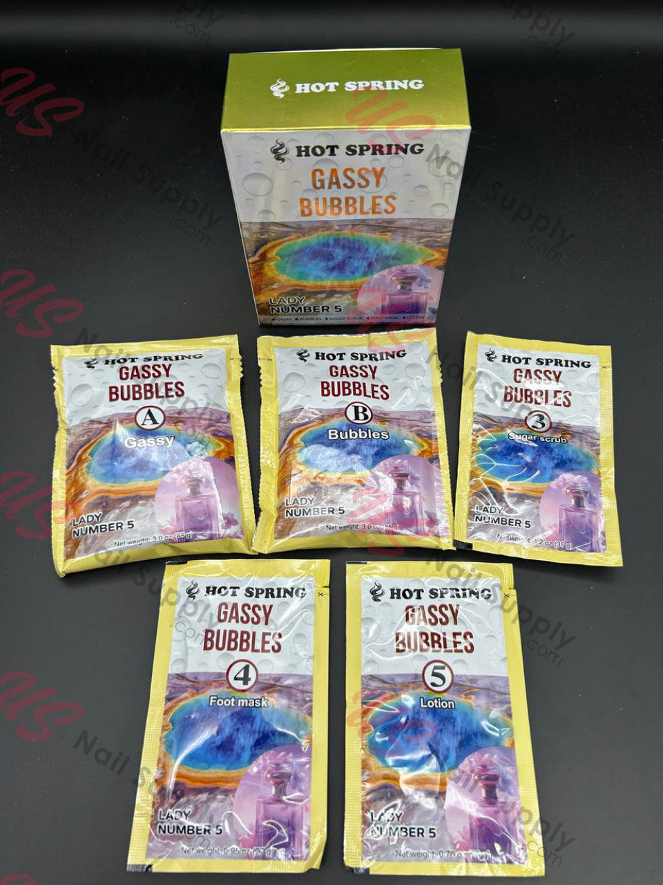 HOT SPRING Gassy Bubble 5in1 Lady Number 5 + Free Pedicure Liner