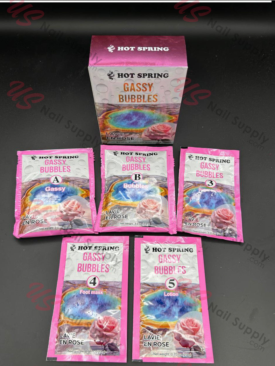 HOT SPRING Gassy Bubble 5in1 Lavie En Rose + Free Pedicure Liner