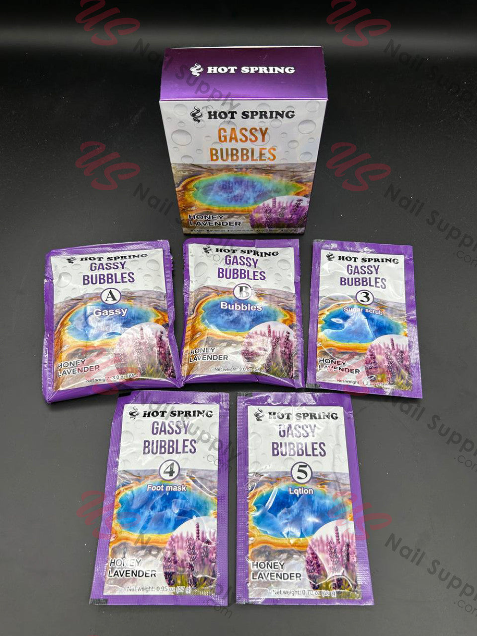 HOT SPRING Gassy Bubble 5in1 Honey Lavender + Free Pedicure Liner