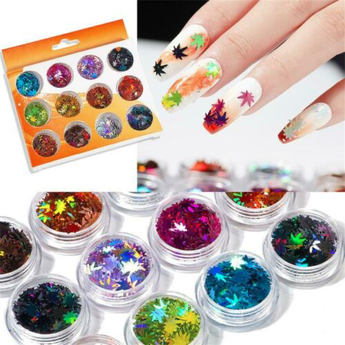 Nail Sequin - Autumn Leaves (12/set) #48