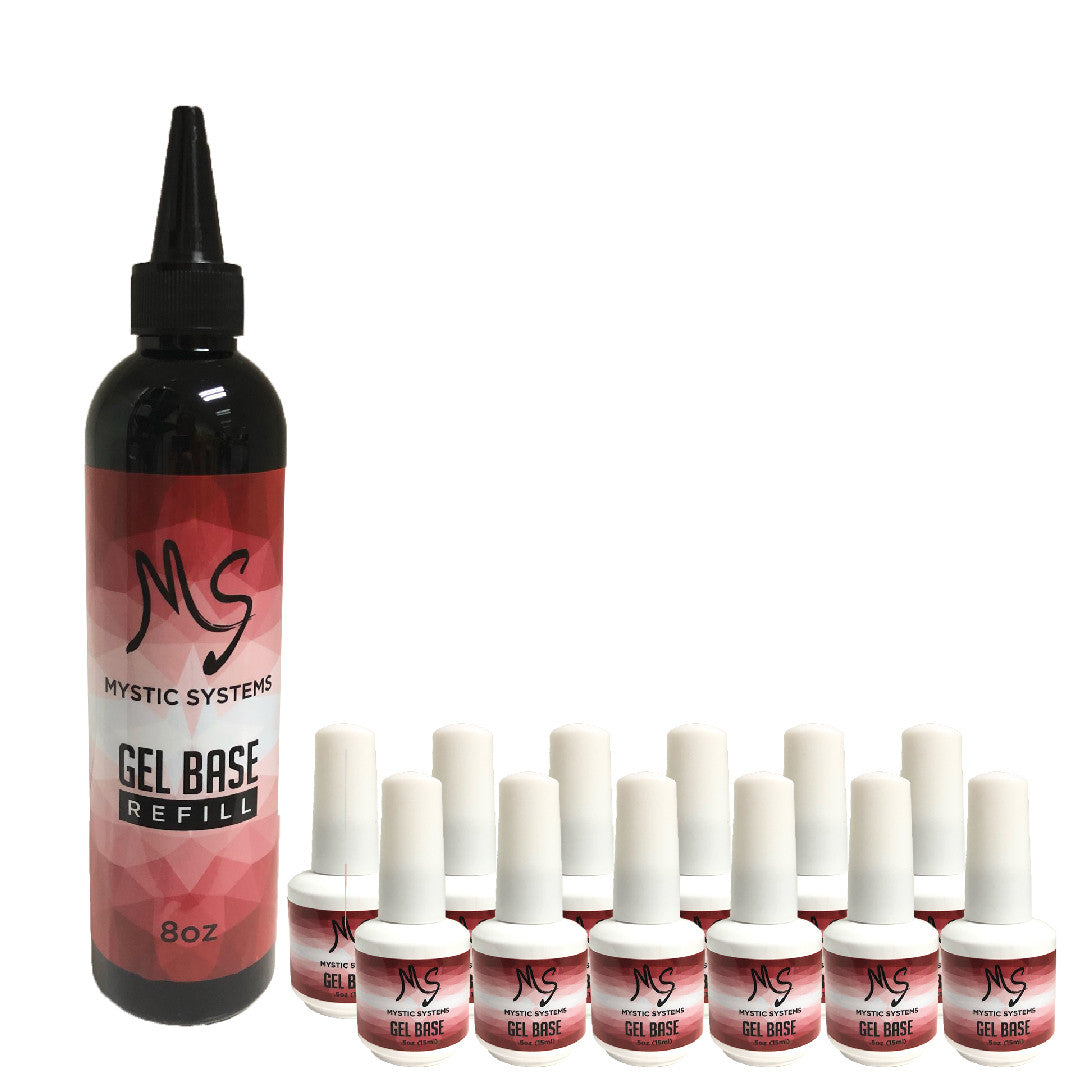 MS Gel Base Coat 8oz +Free 18 Ms Gel Base Coat 0.5oz