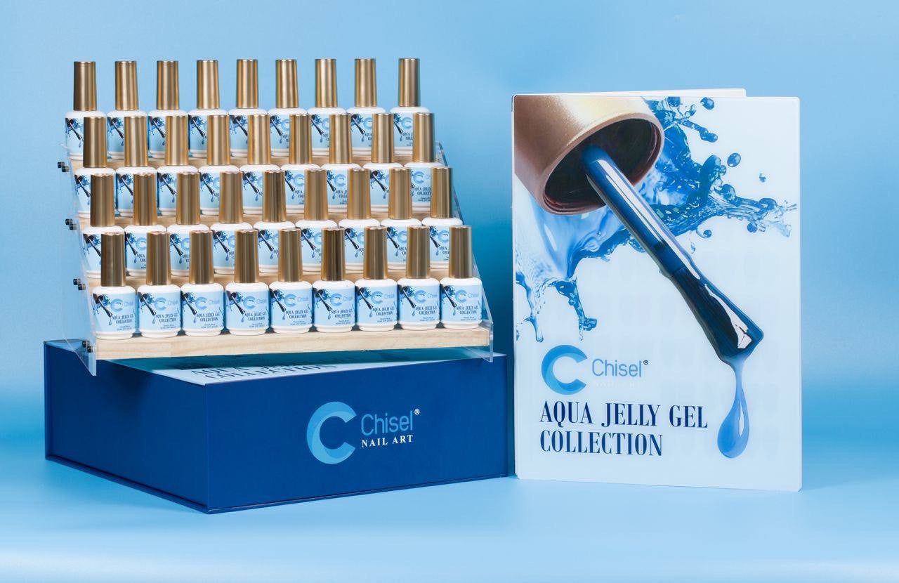 Chisel Aqua Jelly Gel 36 Colors Free extra 1 Set Chisel Black Diamond Top Base