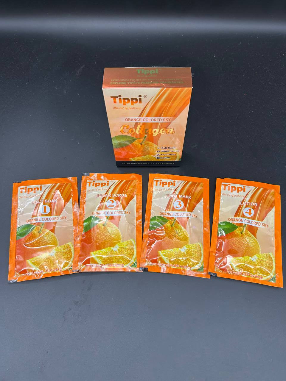 Tippi Collagen Pedi in a Box 4in1 - Orange Colored Sky