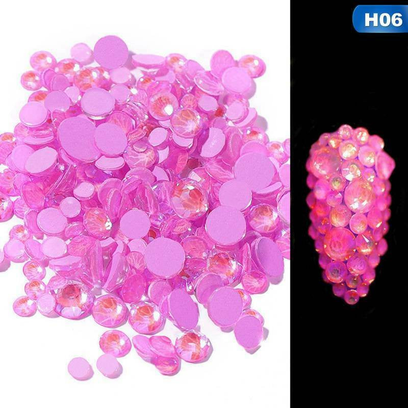 Rhine Stone glow in the dark (mix sizes) H06