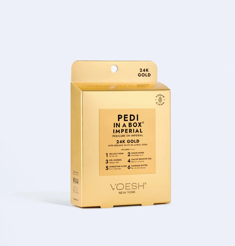 VOESH PEDI IN A BOX (ULTIMATE 6 STEPS) - IMPERIAL 24K GOLD