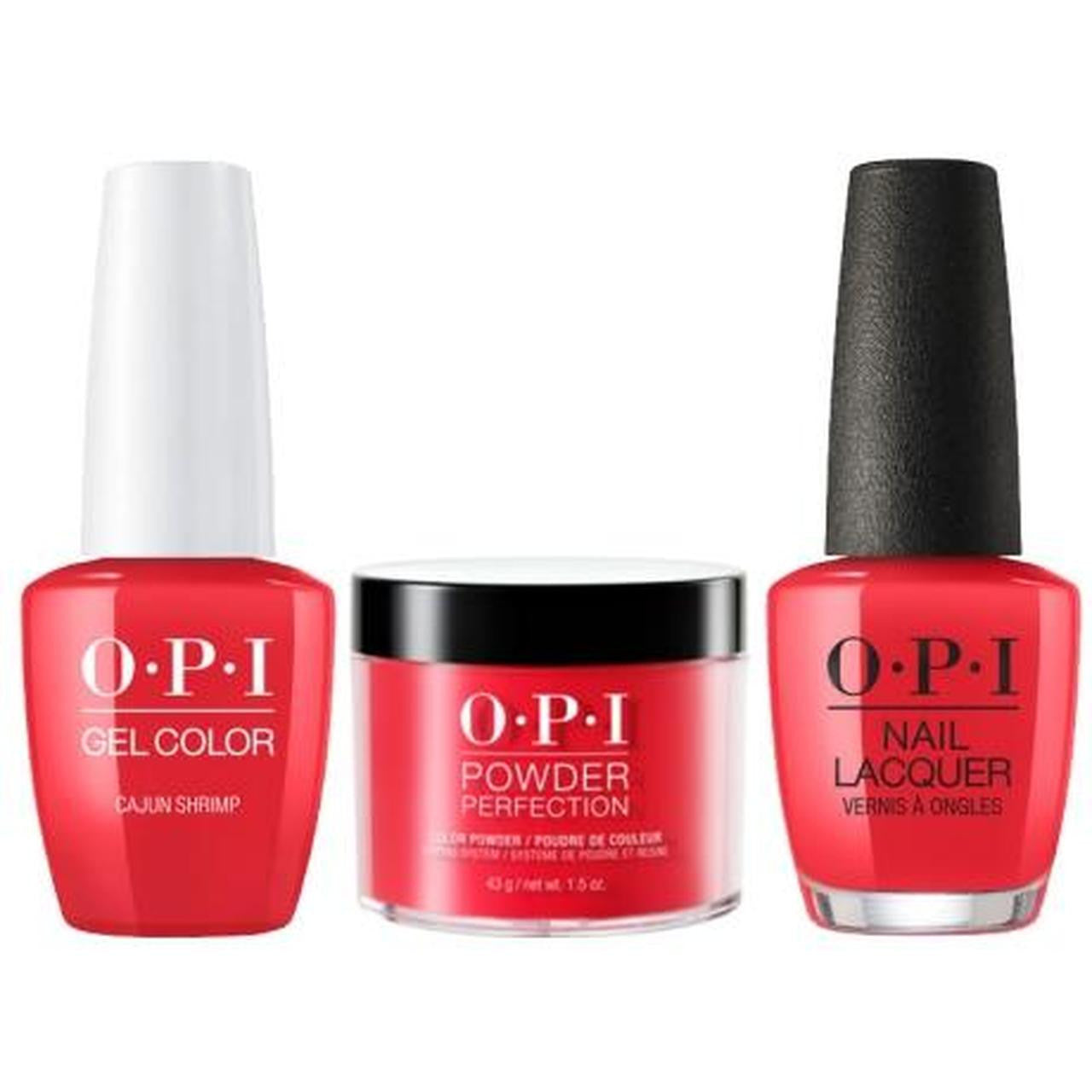 OPI COMBO 3 IN 1 MATCHING - GCL64A-NLL64-DPL64 CAJUN SHRIMP