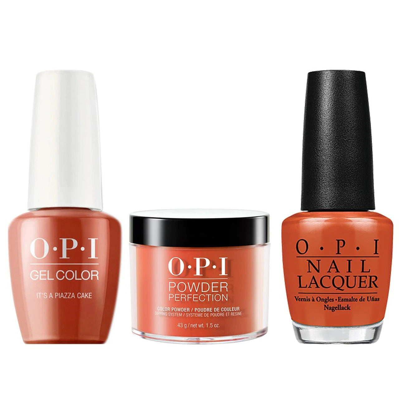 OPI COMBO 3 IN 1 MATCHING - GCV26A-NLV26-DPV26 IT'S A PIAZZA CAKE