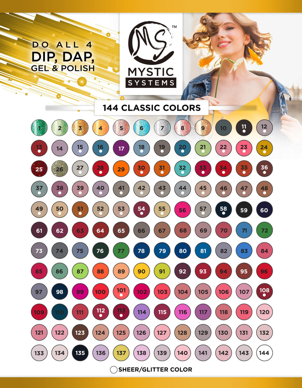 MS Combo 3in1 Full Line 144 Colors + Free Sample Tip