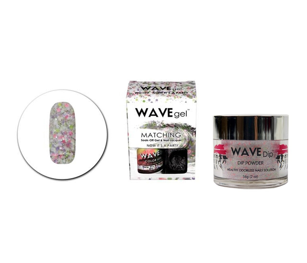 WAVEGEL 3IN1 MATCHING (GEL+LACQUER+DIP) - #107(WG107) NOW IT'S A PARTY