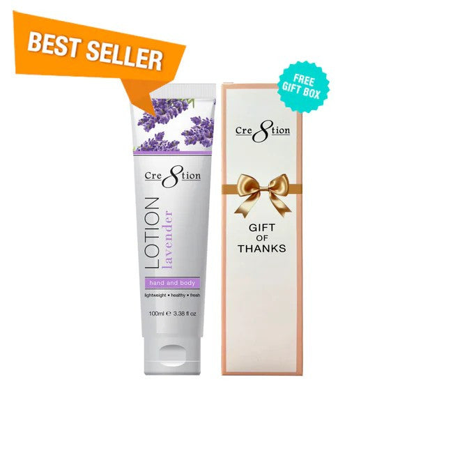 Cre8tion Hand & Body Lotion Lavender 100ml/3.3oz + Free Gift Box