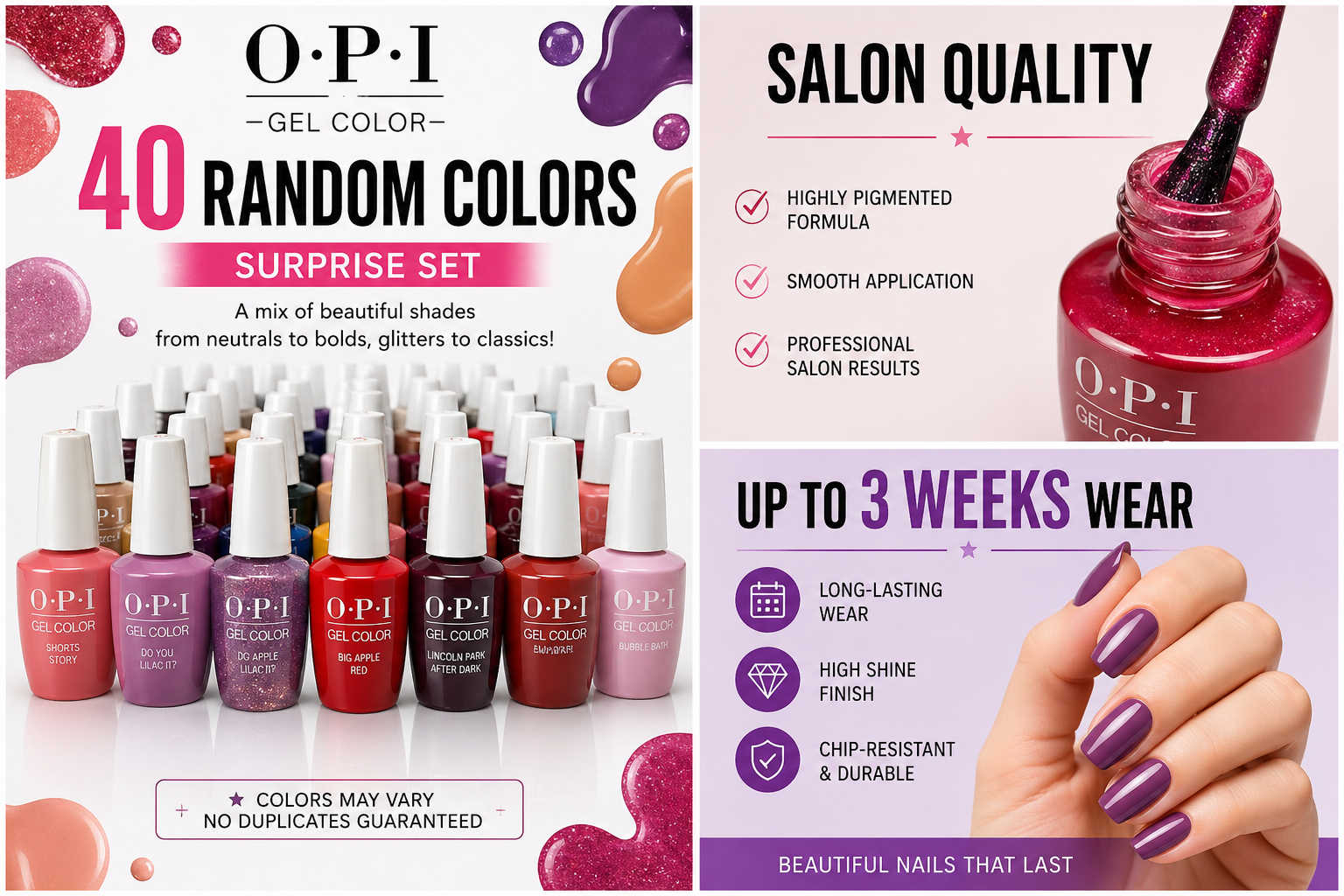 OPI Gel 40 Colors On Sale (Random Colors)