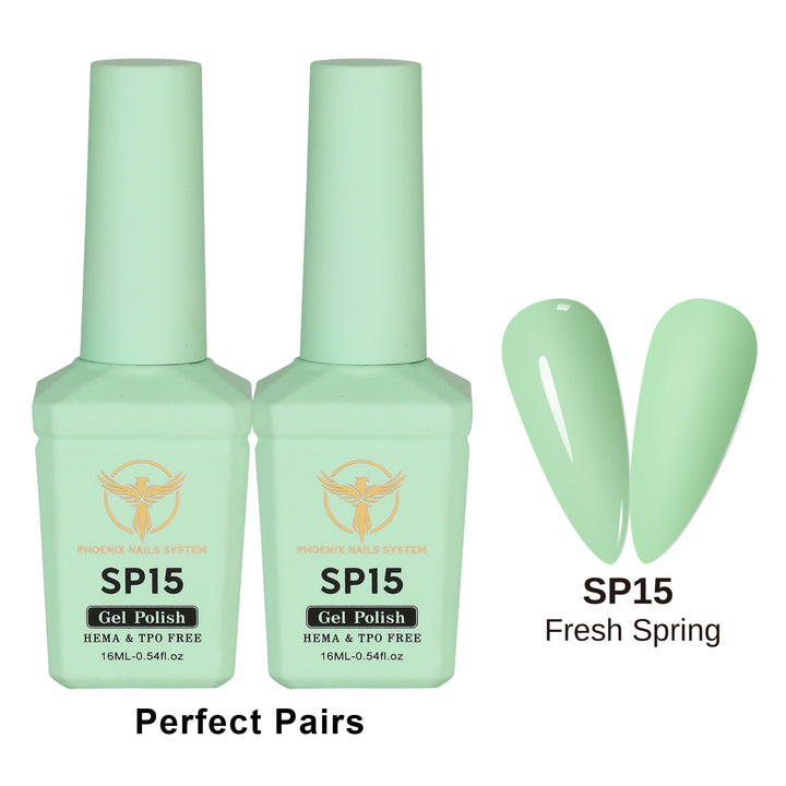 Phoenix Spring Gel Collection 24 Colors - Free Extra 24 Gels + 1 Color Book + Vali