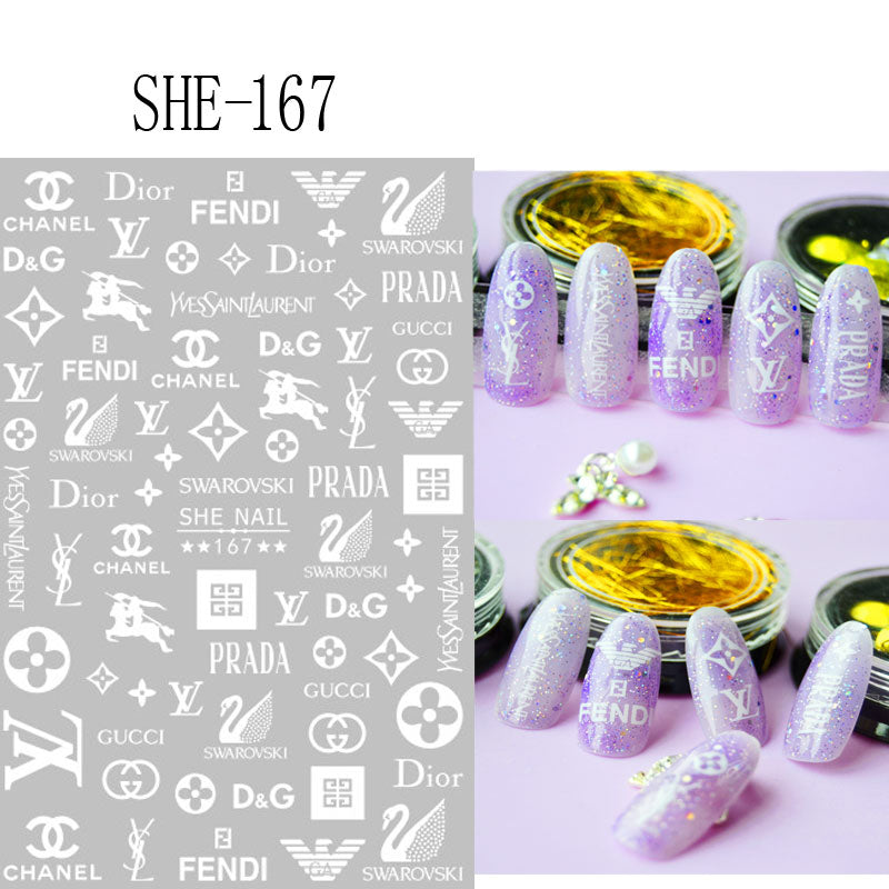 Nail Sticker Brand Name Glow Color