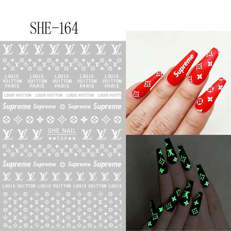 Nail Sticker Brand Name Glow Color