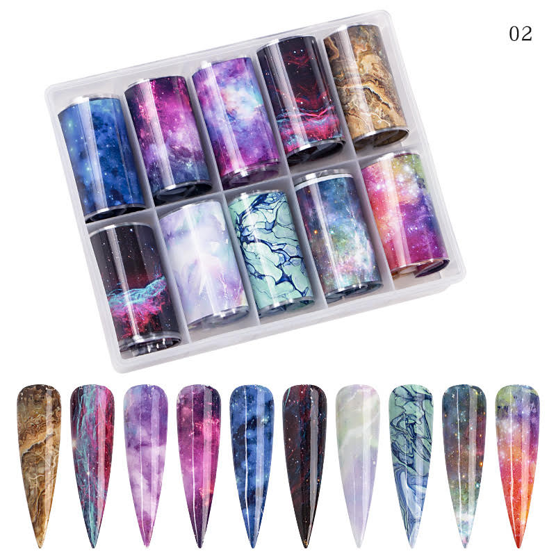 MS Design Transfer Foil Collection + Free Foil Glue 0.5oz & Foil Gel Base 0.5oz