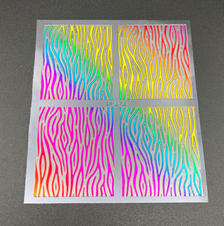 COLORFUL METAL  NAL STICKER - Option