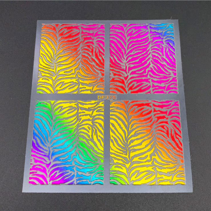 COLORFUL METAL  NAL STICKER - Option