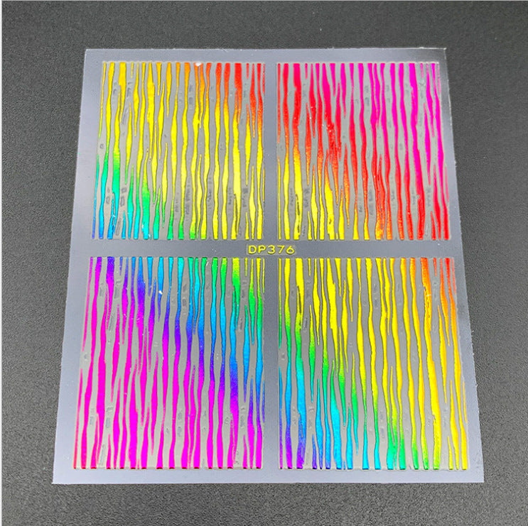 COLORFUL METAL  NAL STICKER - Option
