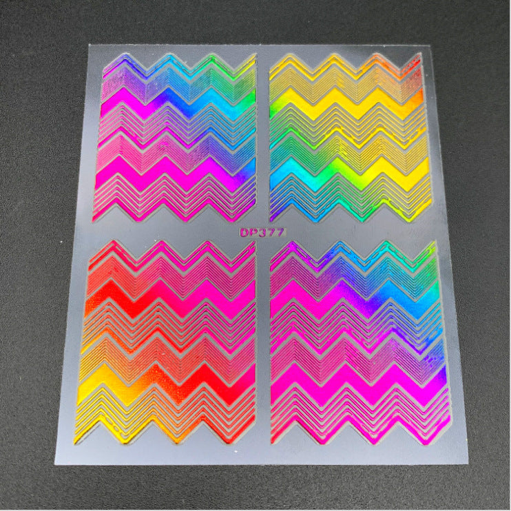 COLORFUL METAL  NAL STICKER - Option