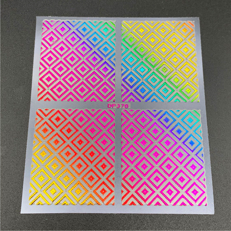 COLORFUL METAL  NAL STICKER - Option