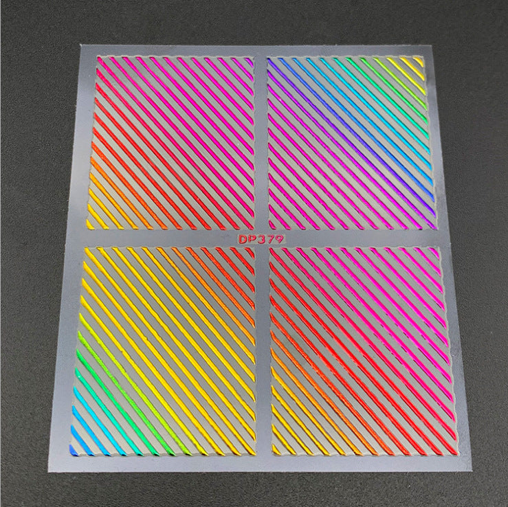 COLORFUL METAL  NAL STICKER - Option