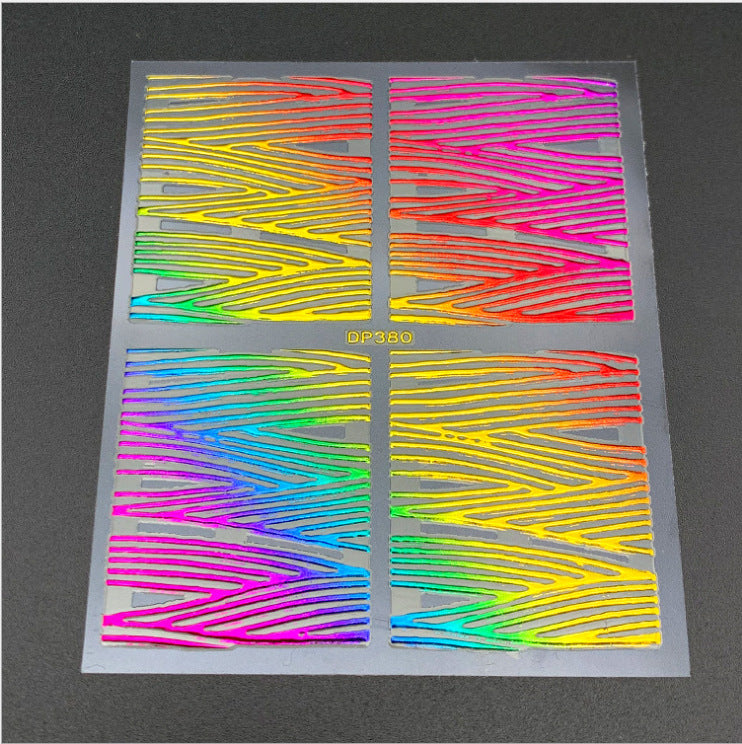 COLORFUL METAL  NAL STICKER - Option