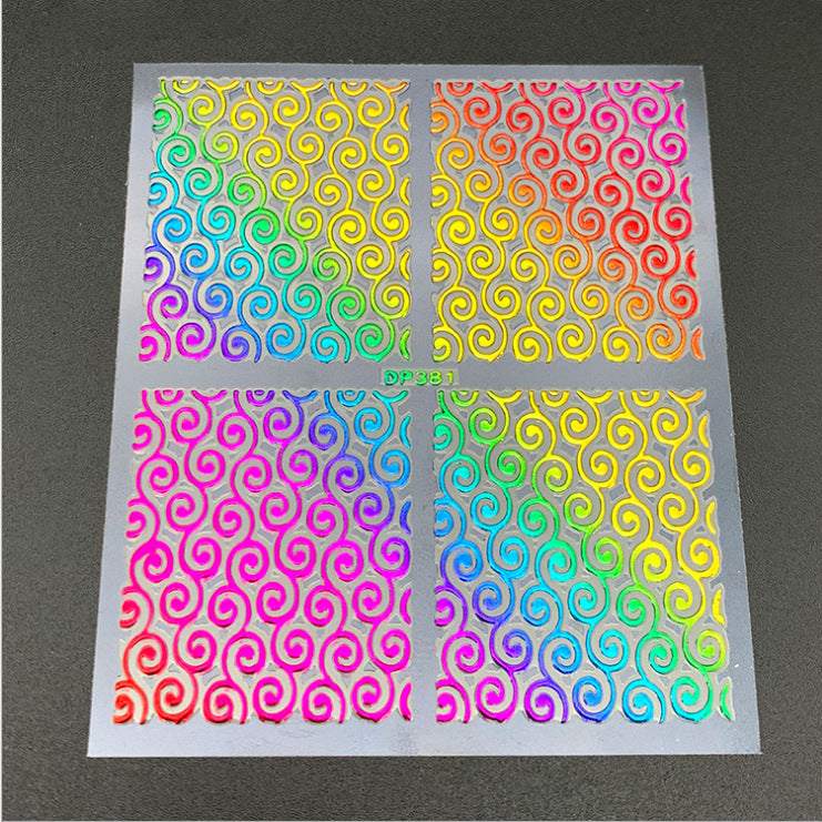 COLORFUL METAL  NAL STICKER - Option