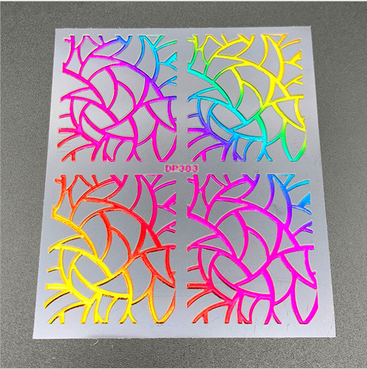 COLORFUL METAL  NAL STICKER - Option