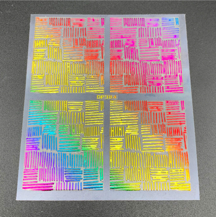 COLORFUL METAL  NAL STICKER - Option