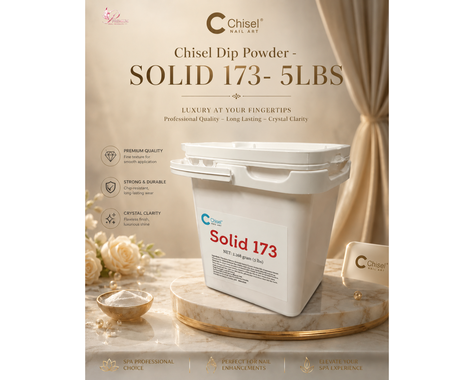 Chisel Solid Dip Powder - SOLID 173 - 5LBS