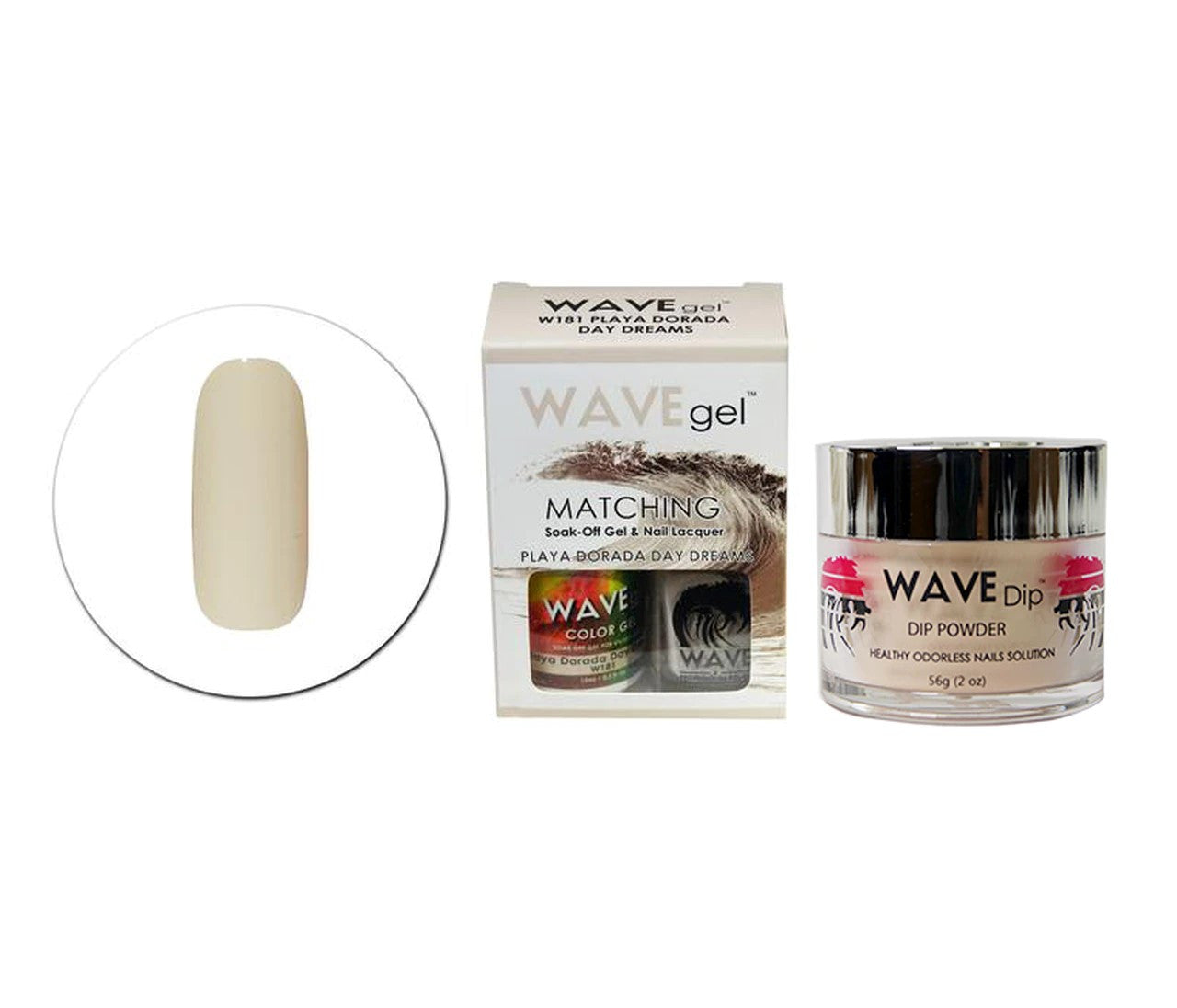 WAVEGEL 3IN1 MATCHING (GEL+LACQUER+DIP) - #181(W181) PLAYA DORADA DAY DREAMS