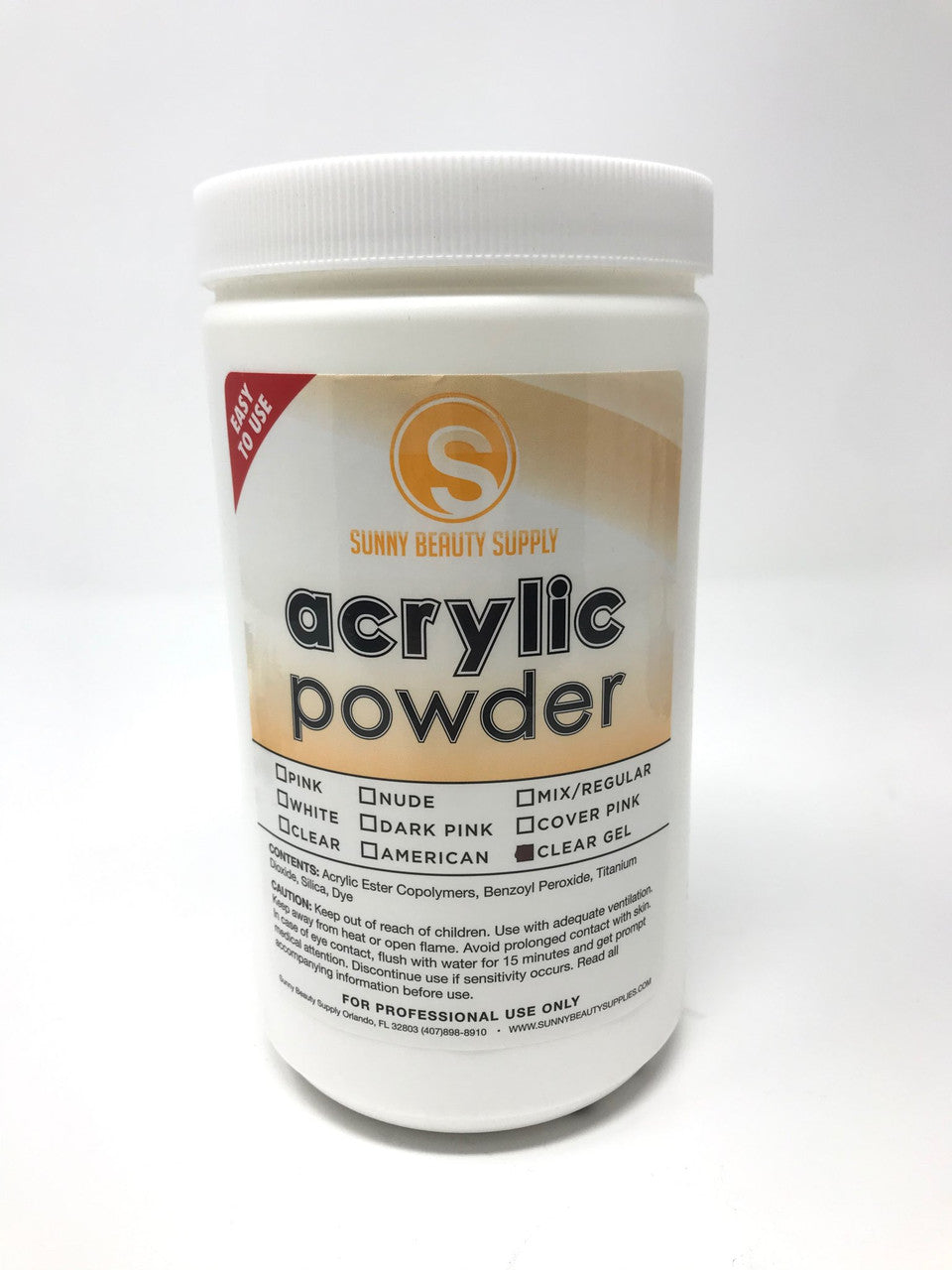 US Acrylic Powder Clear Gel 24oz