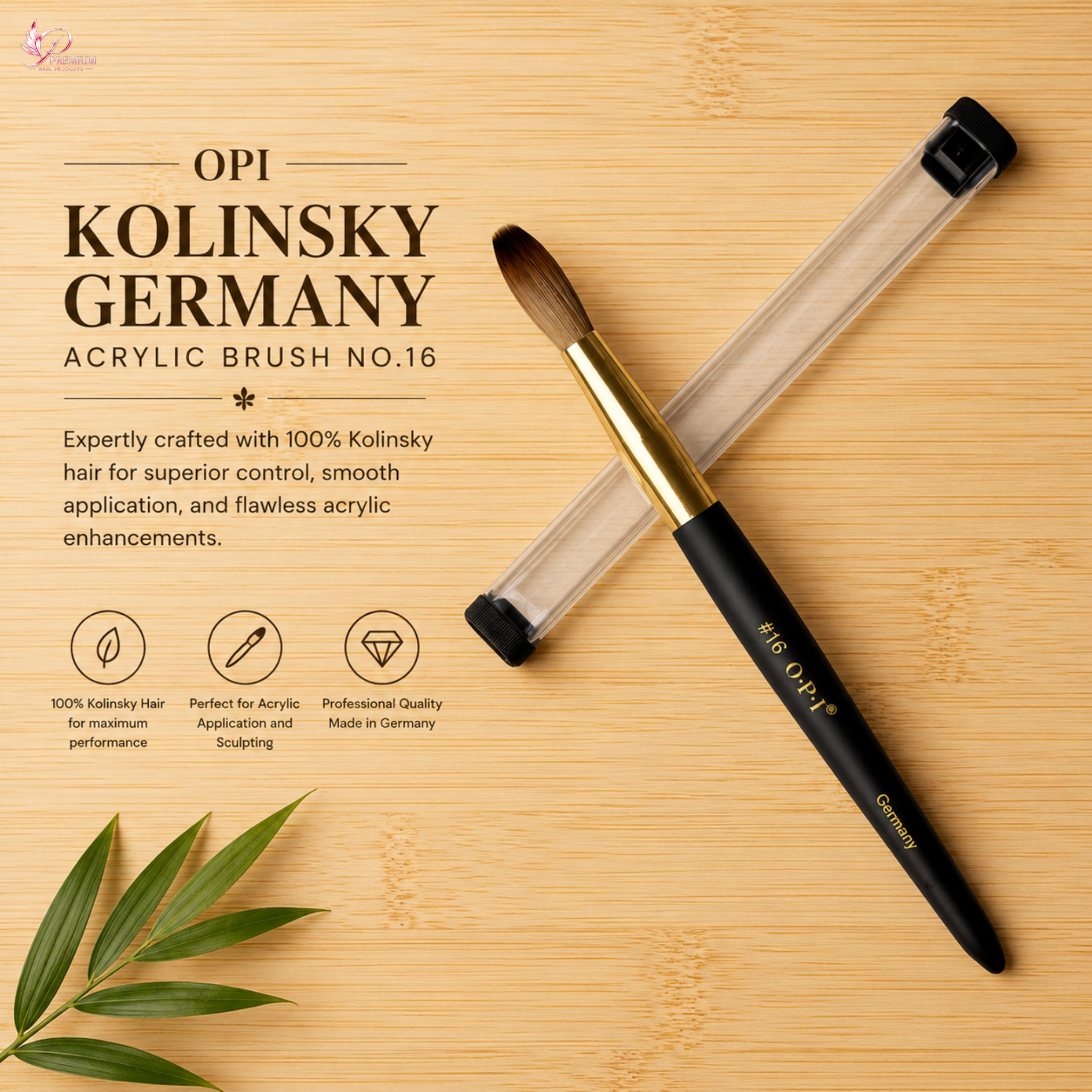 OPI Kolinsky Germany Acrylic Brush No.16