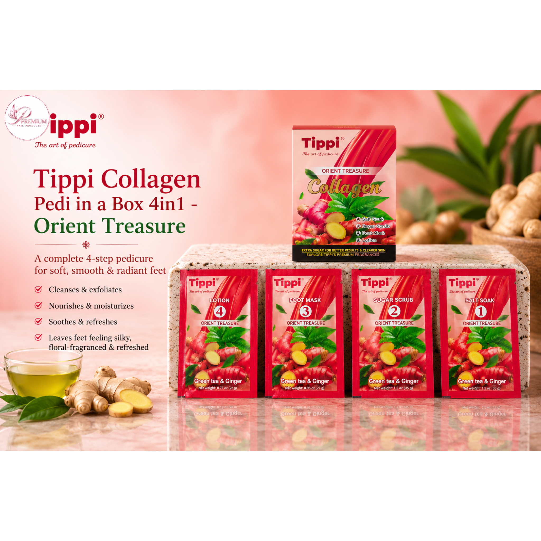 Tippi Collagen Pedi in a Box 4in1 - Orient Treasure
