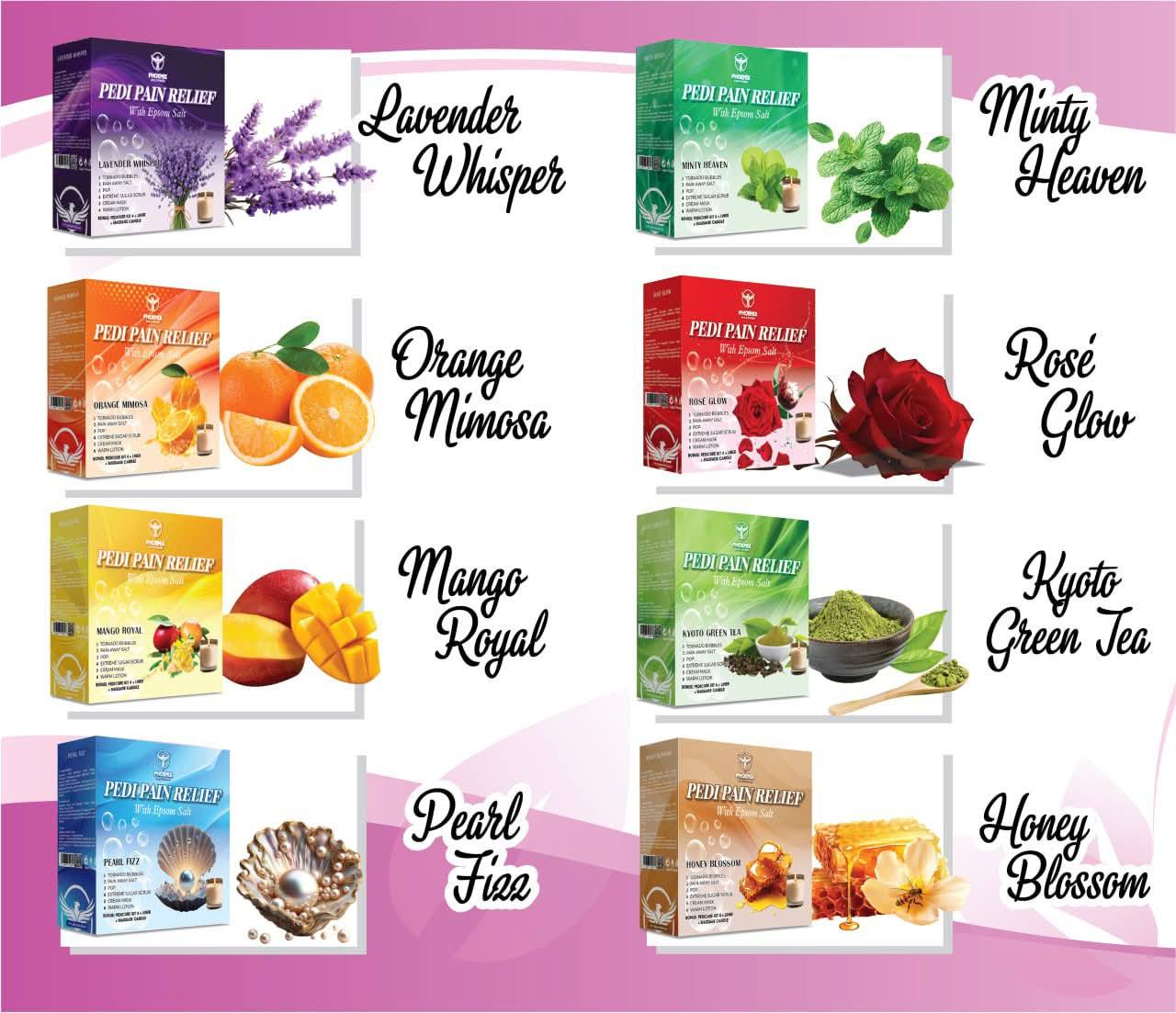 PHOENIX Pain Relief Pedicure 11 Steps Case of 36 pack