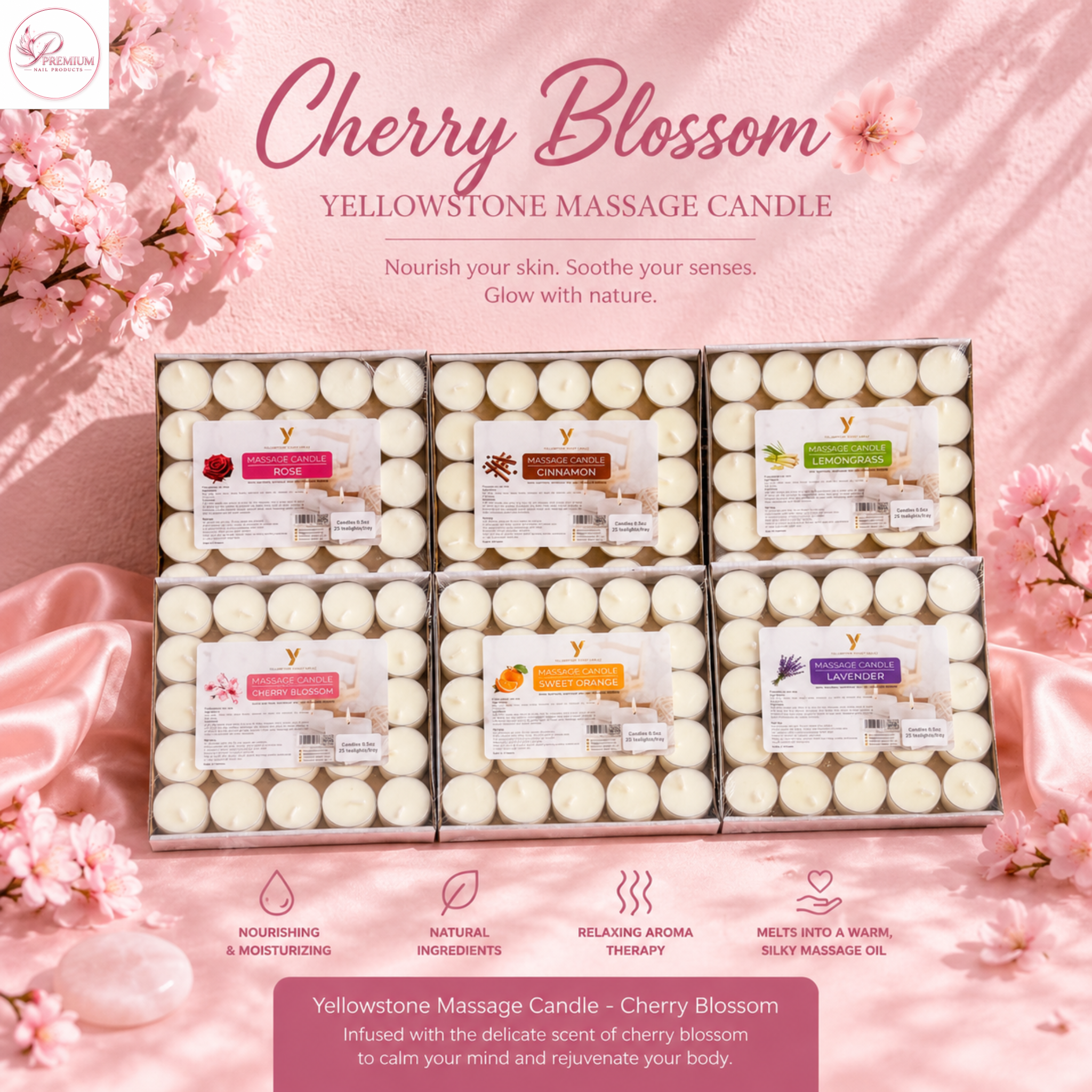 Yellowstone Massage Candle - Cherry Blossom