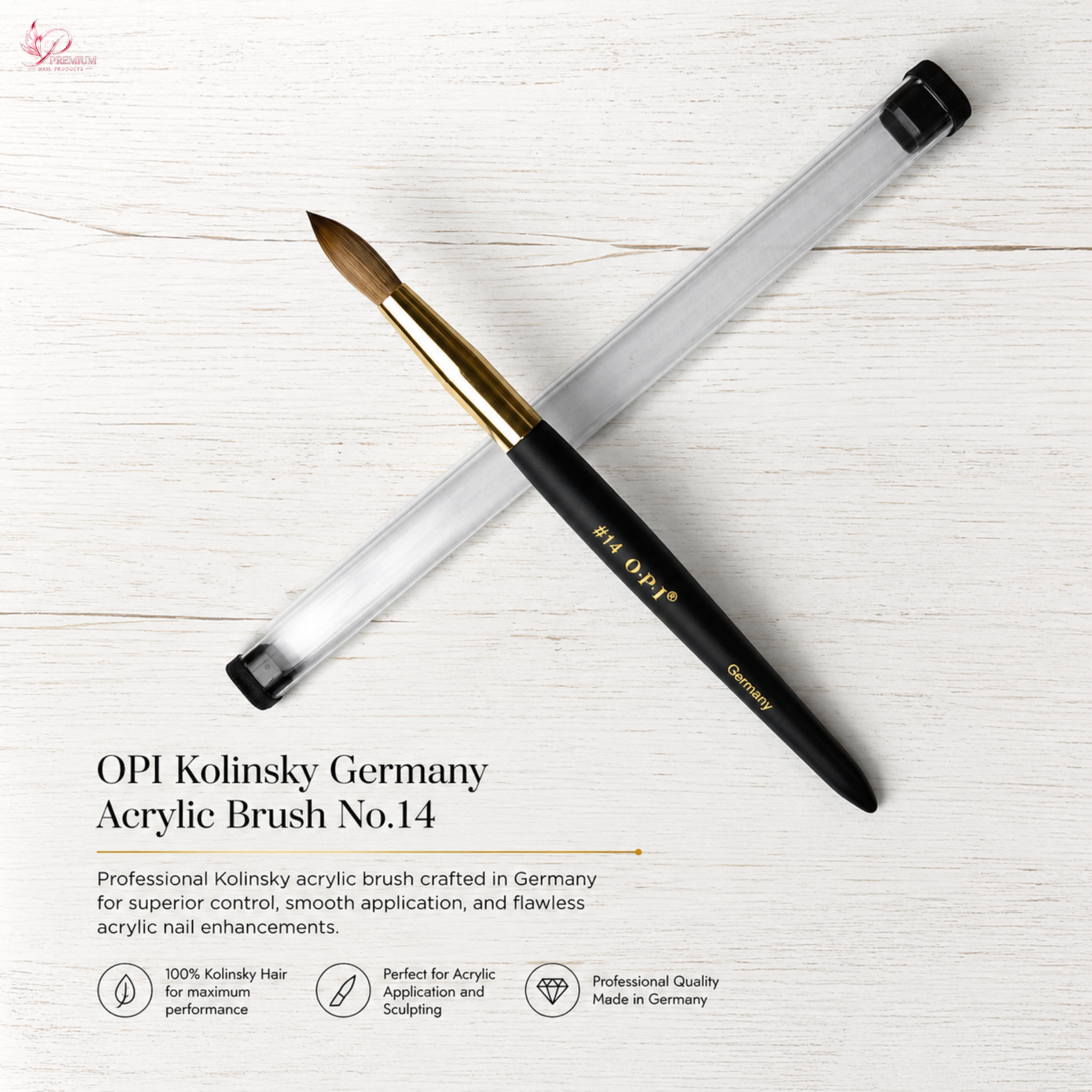 OPI Kolinsky Germany Acrylic Brush No.14