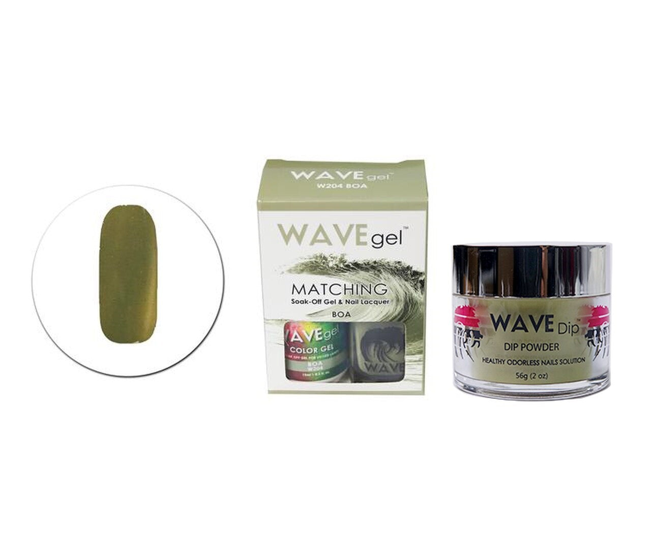 WAVEGEL 3IN1 MATCHING (GEL+LACQUER+DIP) - #204(W204) BOA