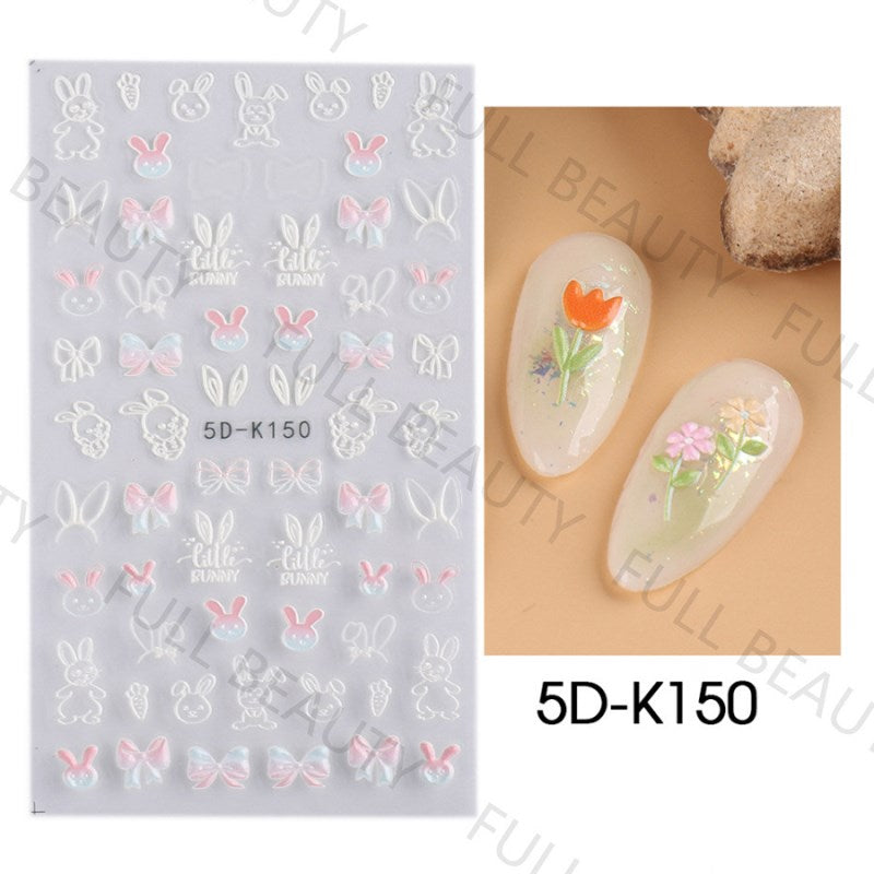 5D Embossed Nail Stickers - 5D-141 to 5D-150