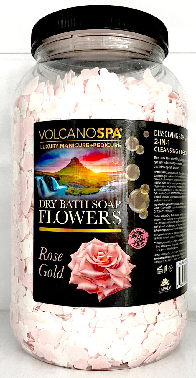 Lapalm Volcano Spa  Dry Bath Soap Flowers 1G - Rose Gold