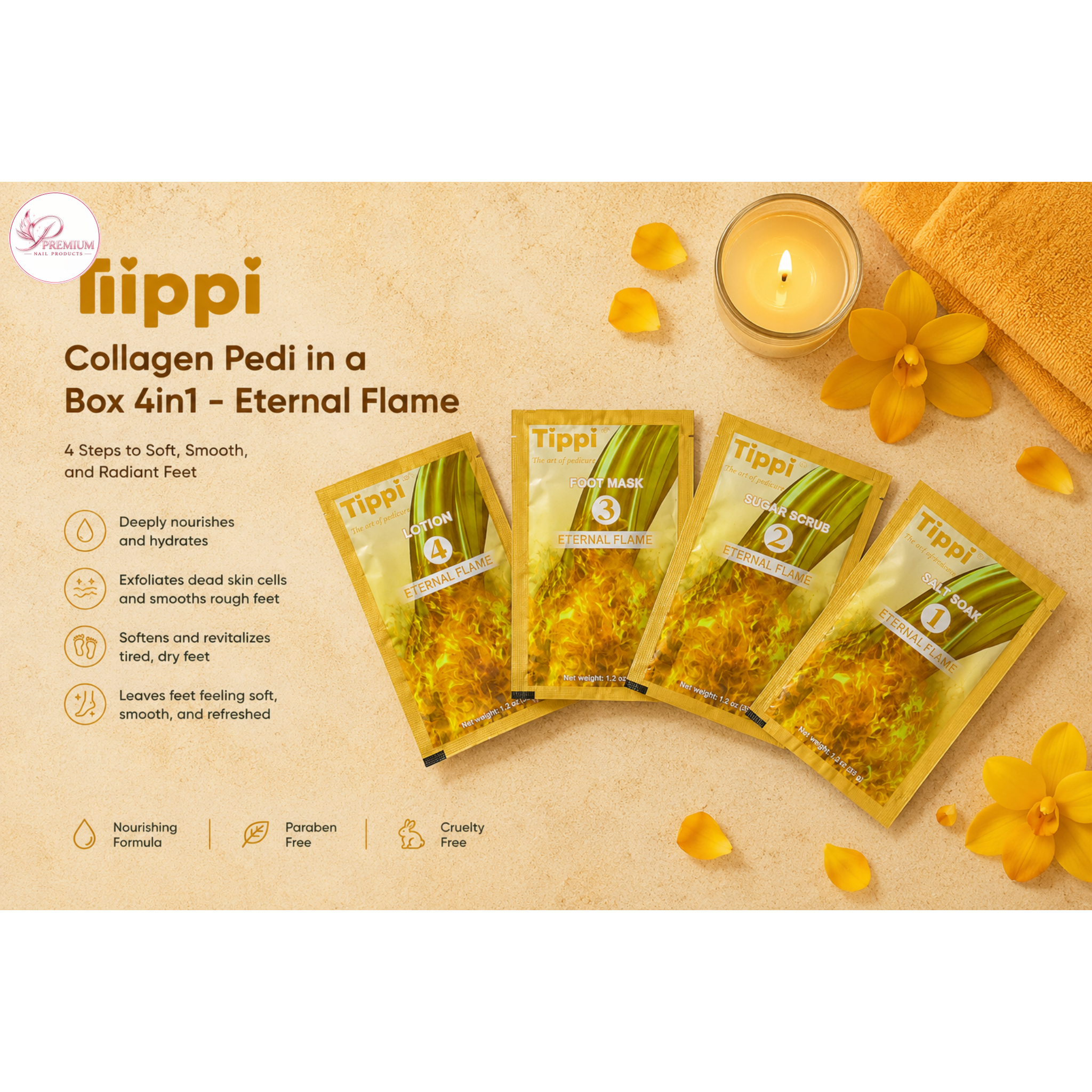 Tippi Collagen Pedi in a Box 4in1 - Eternal Flame