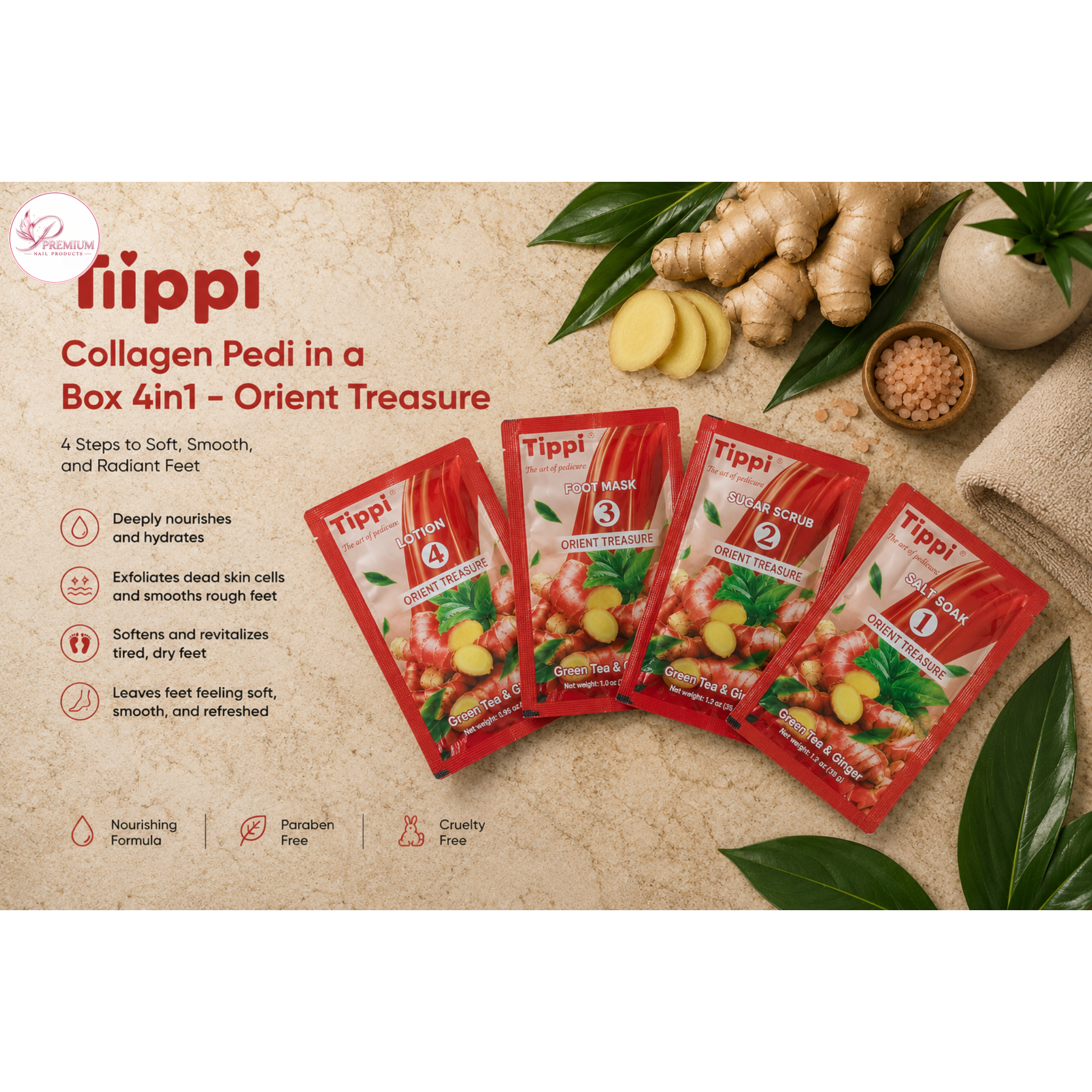 Tippi Collagen Pedi in a Box 4in1 - Orient Treasure