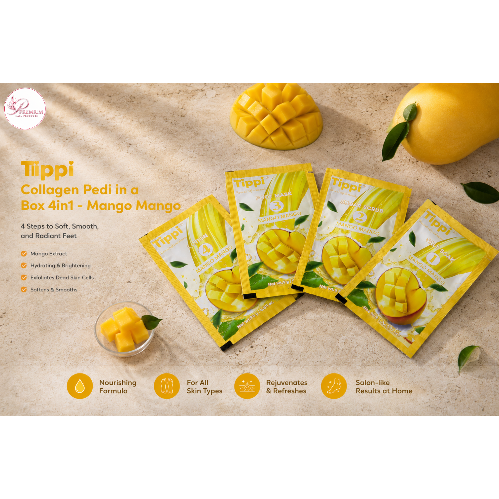 Tippi Collagen Pedi in a Box 4in1 - Mango Mango