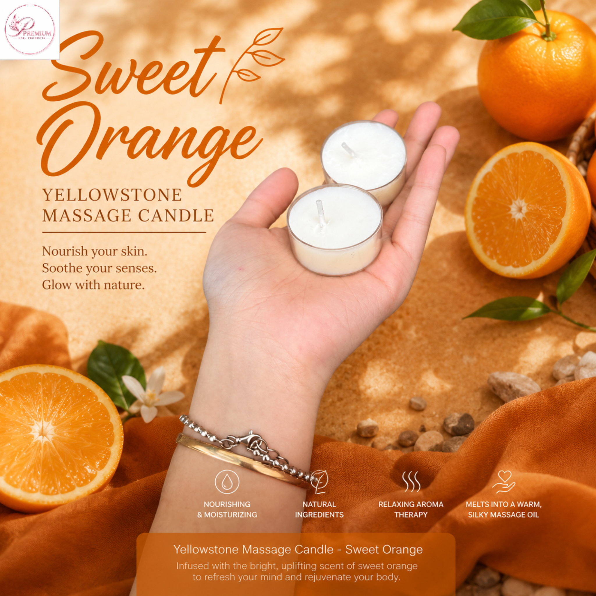 Yellowstone Massage Candle - Sweet Orange