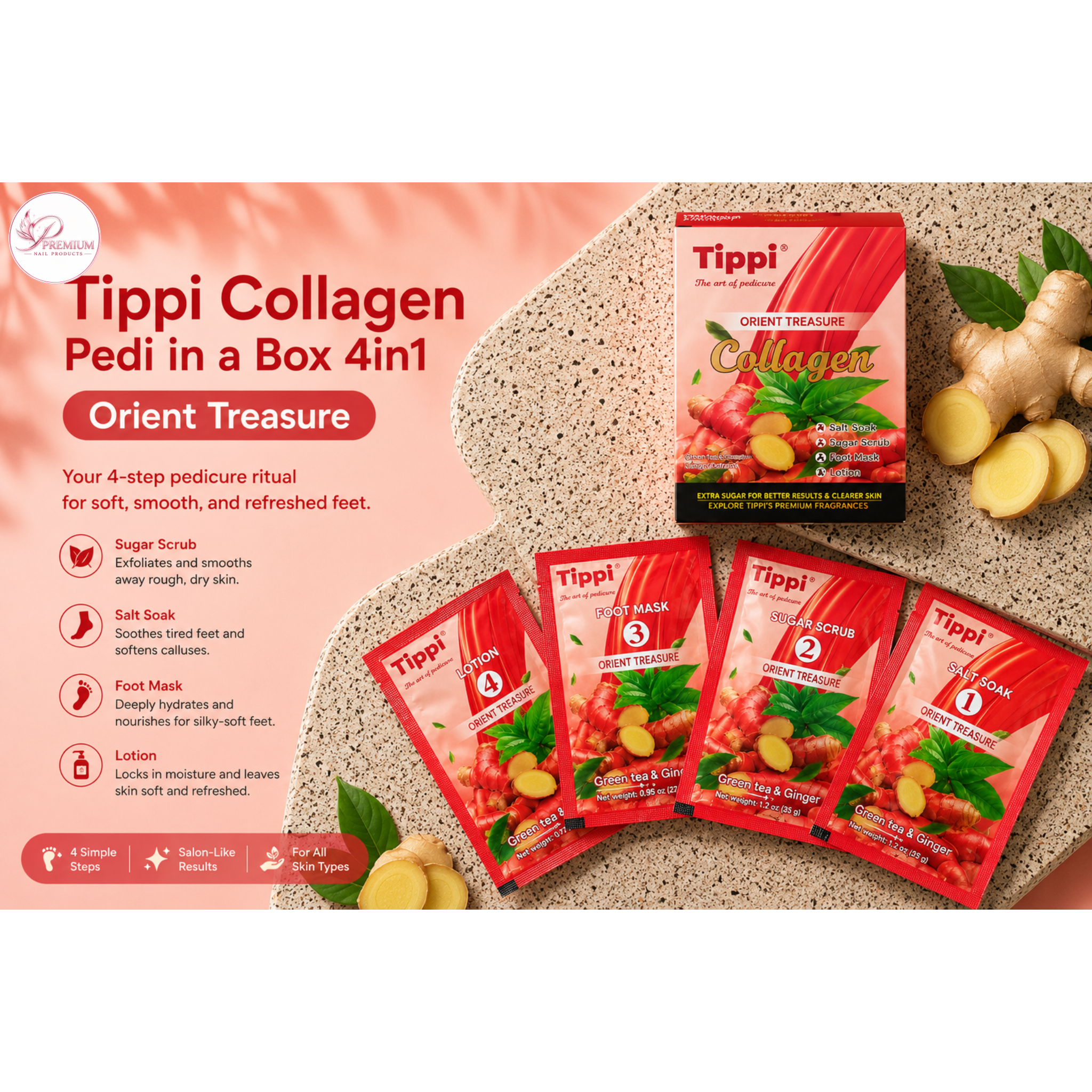 Tippi Collagen Pedi in a Box 4in1 - Orient Treasure