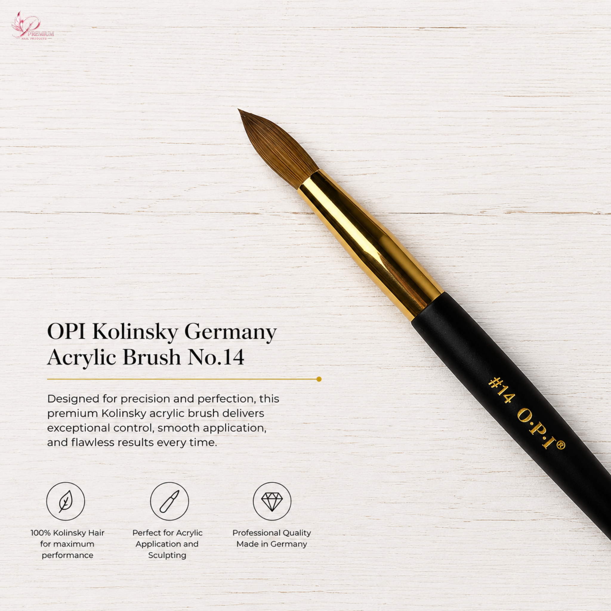 OPI Kolinsky Germany Acrylic Brush No.14