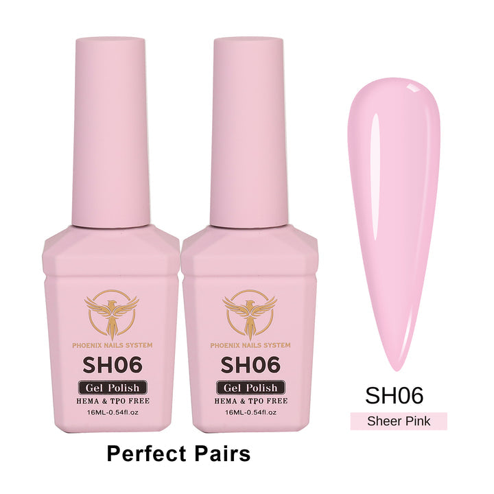 Phoenix Sheer Gel Collection 24 Colors - Free Extra 24 Gels + 1 Color Book + Vali